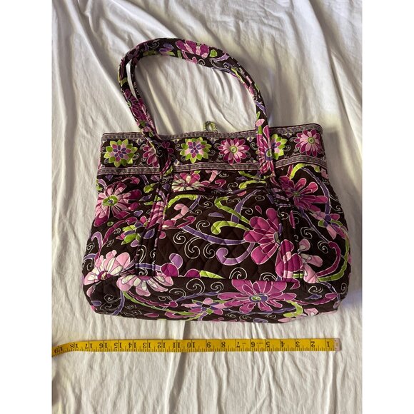 Vera Bradley Floral Quilted Duffle Bag & Tote Set Travel Pink Brown Large - Picture 8 of 13